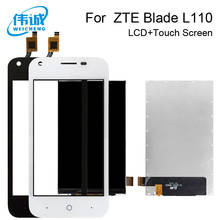 Tela sensível ao toque de 4.0 polegadas, para zte blade l110 l 110, painel digitalizador de touch, sensor de lente de vidro frontal 2024 - compre barato