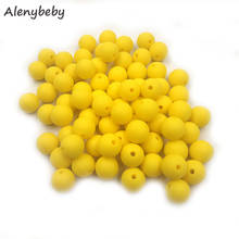 Bright Yellow Color Food Grade Silicone Round Beads 12/15mm Baby Teething Necklace DIY Pacifier Chain Care Infan Teether Product 2024 - buy cheap