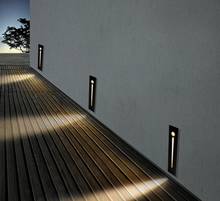 Luz de led embutida 3w para escada, de alumínio com sensor de movimento, luz noturna para decoração interna, para corredor 2024 - compre barato