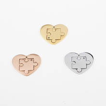 5pcs/Lot Mirror Polish Stainless Steel Puzzle Charms Pendant For DIY Jewelry Making Bracelet Necklace Accessories 2024 - buy cheap