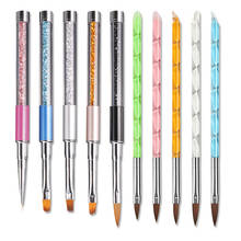 Conjunto de pincéis para design de unha, ferramenta de manicure, gel acrílico 3d, delineador, caneta de pintura, acessórios para arte de unhas 2024 - compre barato