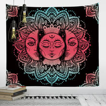 The Moon Sun Spiritual Tapestry Wall Hanging Home Decoration Boho Walls Decor  Mandala Carpet Hippie Trippy Psychedelic Tapestry 2024 - buy cheap