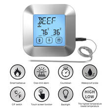 1Pc Digital BBQ Meat Thermometer Grill Oven Thermomet With Timer & Stainless Steel Probe Cooking Kitchen Thermometers 2 Modes