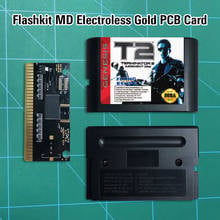 Terminator 2 julgamento day-flashkit md electroless ouro pcb cartão 16 bit md cartucho de jogos para megadrive genesis console 2024 - compre barato