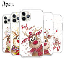 Christmas Cartoon Moose Silicone Cover For Apple iPhone 12 Mini 11 Pro XS Max XR X 8 7 6S 6 Plus 5S SE 2020 Phone Case 2024 - buy cheap