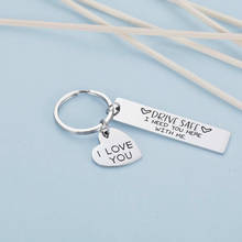 Engrave Keychain Keyring Drive Safe I Need You Here with Me for Couples Men Women Jewerly Gift Key chains 2024 - buy cheap