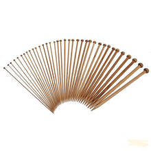 Agujas de tejer de bambú carbonizado, 36 Uds., 18 tamaños, un solo punto, para ganchillo, manualidades 2024 - compra barato