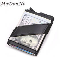 Rfid Card Holder Men Wallets Money Bag Mini Slim Wallet Purse Vintage Male Thin Leather Black Trifold Wallet Pop Up Magic Vallet 2024 - buy cheap