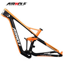 AIRWOLF 29er Carbon Mtb Frame Full Suspension Bicycle Frames Endurance Rear Travel 122mm Racing Suspension Mountain Bike Frame 2024 - buy cheap