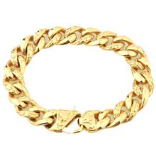 13mm Men's Bracelet Gold Color Stainless Steel Biker Curb Chain Bracelets Bangles Men Hip Hop Cuban Link Bracelet jewelry 2024 - buy cheap