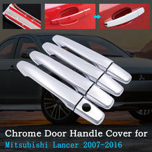 Chrome Car Door Handle Cover for Mitsubishi Lancer 10 X EX 2007~2016 Trim Set Exterior Accessories 2008 2009 2010 2012 2014 2015 2024 - buy cheap