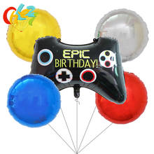 Globos de aluminio para Gamepad de 18 pulgadas, globos de helio redondos de oro, plata, rojo y azul, decoración de fiesta de cumpleaños para niños, juguetes para Baby Shower, 5 uds. 2024 - compra barato