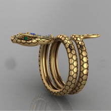 Fashion New European Punk Exaggerated Spirit Gold Snake Ring Fashion Stereoscopic Ring Party Jewelry Anniversary Gift 2024 - buy cheap