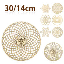 DIY Wooden Wall Sign Flower of Life Shape Coaster Laser Cut Wood Wall Art Coaster Craft Making Geometry Ornament Home Decor 2024 - buy cheap