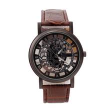 Men's Watches Luxury Quatz Watch Casual Stainless Steel Band Leather Strap Hollow Clock Analog Wrist Watch ladies Reloj Muje 2024 - buy cheap