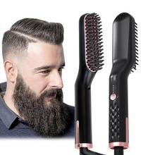 3 in 1 Beard Straightener Electric Ionic Heated Comb Quick Hair Straightening Brush Ceramic Anti-Scald Hair Stylre For Men Women 2024 - buy cheap