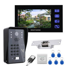 7" Lcd Video door phone intercom system RFID door access control kit outdoor camera Electric Strike Lock+wireless remote control 2024 - buy cheap