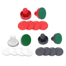 2PCS Plastic Air Hockey Pushers and 4PCS Pucks Replacement for Game Tables Black 2024 - buy cheap