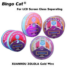 Xuanhou-cable de corte de oro de 0.028mm y 0.035mm, herramienta de reparación de teléfono móvil con cable separado, polarizador táctil de cristal LCD, 10 unidades 2024 - compra barato