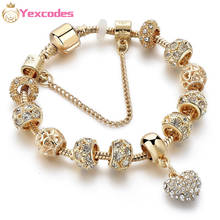 Yexcodes Golden Love Charm Charm Lady Bracelet Fashion DIY Snake Bone Chain Brand Bracelet Gift Direct Delivery 2024 - buy cheap