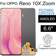 6,6 "AMOLED reno 10x zoom для OPPO Reno 10X Zoom LCD дисплей сенсорный экран сборка Замена для 10x Zoom CPH1919 Screen 2024 - купить недорого