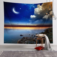 New Arrival INS Simple Starry Sky Earth Moon Tapestry Bedroom Living Room Wall Paintings Gothic Home Decoration Tapestry Wall 2024 - buy cheap