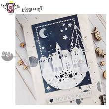 Piggy Craft metal cutting dies cut die mold Christmas tree house circle Scrapbook paper craft knife mould blade punch stencils 2024 - купить недорого