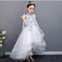 Appliques Lace Flower Girl Dresses for Wedding Party Princess Birthday Pageant Long Gown Kids Girls First Communion Costume 2024 - buy cheap