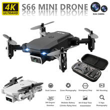 Mini drone de bolso s66, quadricóptero profissional dobrável para fotografia aérea, brinquedo com indução de gravidade 4k hd 2024 - compre barato