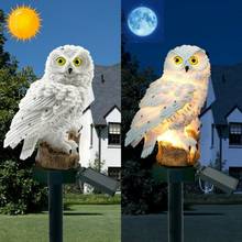 1~2PCS Garden Sculptures 60cm Outdoor Yard Night Decorations Resin Owl Bird Shape Waterproof Solar Lamp For Garden Decoration 2024 - купить недорого