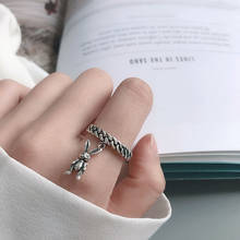 Retro Rabbit Tassel Ring Cute Animal Opening Ring Adjustable Finger Ring Thumb Ring Minimalist Chic Ring For Women Jewelry Gifts 2024 - buy cheap