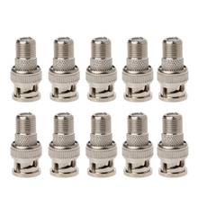 10Pcs/Set BNC Male Plug To F Female Jack Coax Connector Adapter For CCTV Camera 2024 - buy cheap