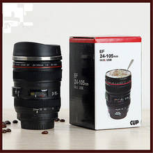 New 24-105MM Lens THERMOS Camera Travel Coffee Tea Cup Mug Lens Creative Cup Stainless Steel Brushed Liner Black 2024 - buy cheap