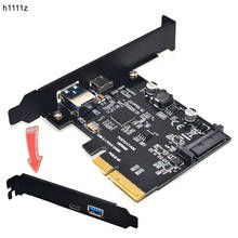 Add On Card USB 3.1 Type C PCIe Expansion Card PCI-e to 1 Type C and 1 Type A 3.0 USB Adapter PCI Express Riser Card For Desktop 2024 - buy cheap