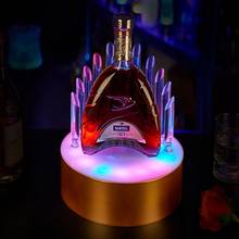 Креативный перезаряжаемый светодиодный светящийся держатель для пивной бутылки вина, светящийся держатель для коктейлей шампанского, для бара, диско-вечеринки, Декор 2024 - купить недорого