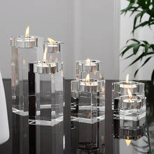 Cristal de vidro religioso europeu, decoração para casa, castiçal televe, decoração de festa de casamento, luz de velas romântica 2024 - compre barato