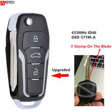 KEYECU 433MHz ID46 G8D-571M-A F Stamp On The Blade Upgraded Flip 2 Button Remote Key Fob for Mitsubishi MIT8 Left Blade 2024 - buy cheap