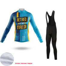 SPTGRVO-Conjunto de ciclismo LairschDan para hombre y mujer, ropa térmica de lana, maillot largo para bicicleta de carreras, invierno, 2020 2024 - compra barato