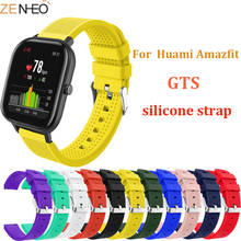 Ремешок силиконовый для Huami Amazfit GTS GTR 42 мм Bip Pace Lite 20 мм, сменный Браслет для Samsung Galaxy watch 42 мм 2024 - купить недорого