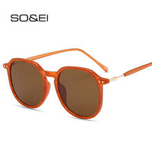 SO&EI Ins Popular Fashion Oversized Square Women Sunglasses Vintage Nail Decoration Jelly Color Sun Glasses Men Shades UV400 2024 - buy cheap