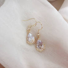 Trendy Advanced Cubic Zirconia Drop Earrings for Women Crystal Romantic  Bridal Wedding Statement Earrings Korean New Jewelry 2024 - buy cheap