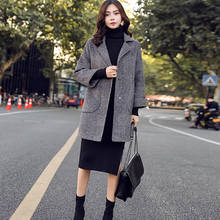 Casaco de lã feminino, casaco de lã da moda versão coreana 2020 para outono e inverno, pequeno, táran, casaco de lã z752 2024 - compre barato