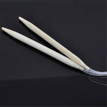 1 par 8mm de bambu circular tricô agulhas para artesanato artesanal tubo transparente crochê ganchos diy tear ferramentas camisola cachecol diy 2024 - compre barato
