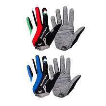 Italian Team Cycling Gloves Shock Absorption  Professional Bicycle Gloves Outdoor Mtb Sports Anti-slip Bike Full Finger Gloves 2024 - buy cheap