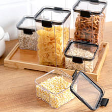 Caixa selada transparente para armazenamento de grãos, animais de estimação, pote pote de armazenamento de fruta seca, utensílios de cozinha 2024 - compre barato