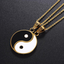 Pingente clássico estilo chinês yin e yang quebra-cabeça colar joias de aniversário presentes para casal ou melhores amigos 2024 - compre barato