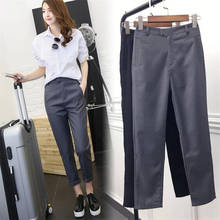 2020 New Fashion Spring Summer Women Elegant Long Trousers Formal Office Ladies Slim High Waist Solid Color Straight Pants A27 2024 - buy cheap