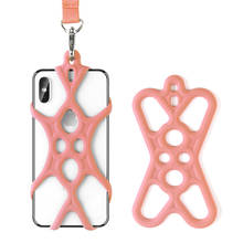 Alça de cordão de silicone para celular, correia de silicone para aparelhos iphone, samsung e xiaomi 2024 - compre barato