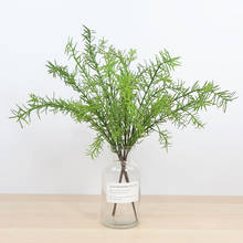 Planta Artificial de Romero para decoración, arbustos de hojas verdes falsas, para sala de estar, fiesta de boda, 4 piezas 2024 - compra barato