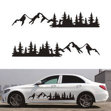 Adesivo gráfico floresta, vinil, 2 peças, adesivo personalizado, árvore, montanha, trailer, caminhão 2024 - compre barato